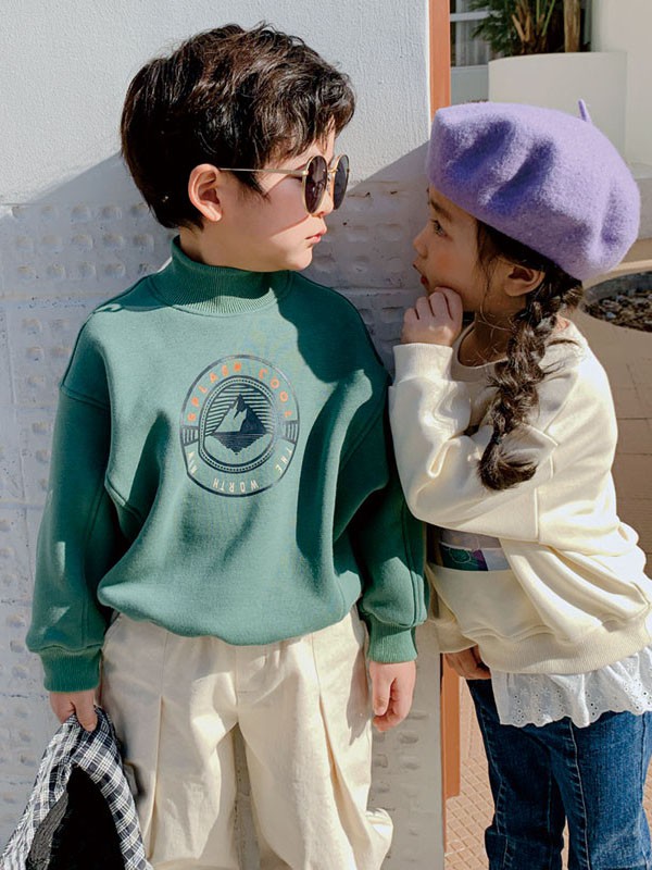 茶子树童装2022春夏季白色纯色T恤