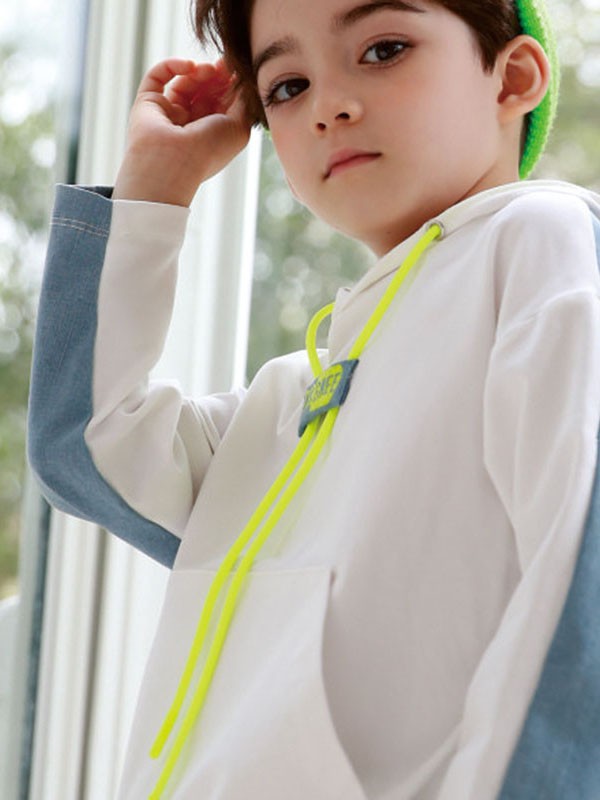 茶子树童装2022春夏季白色印花T恤