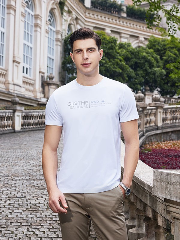 爱迪丹顿2022春夏季白色字母T恤