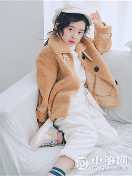 卡琪屋2021秋冬季驼色纯色大衣