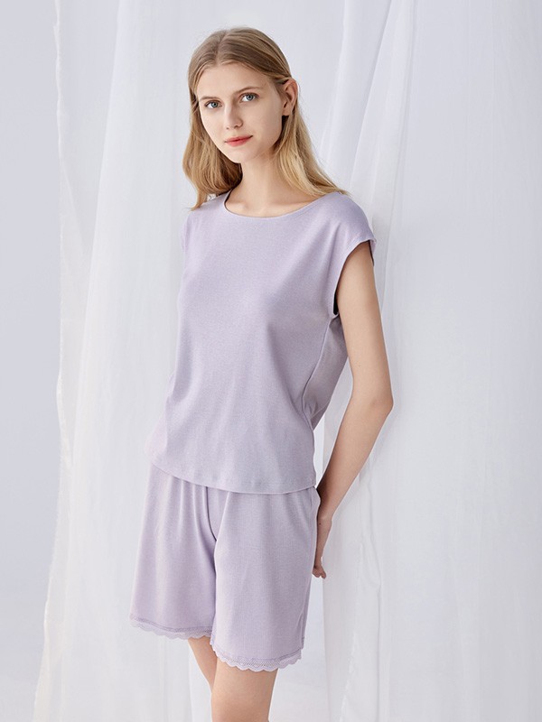 乎兮内衣2022春夏季紫色家居服