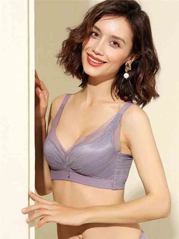 婷美内衣2022春夏季紫色时尚内衣