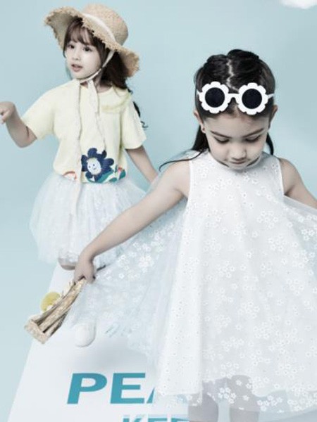 Minitries童装2022春夏季白色纱网连衣裙