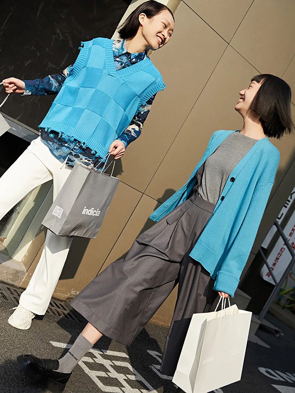 indicia2022春夏季白色纯色长裤