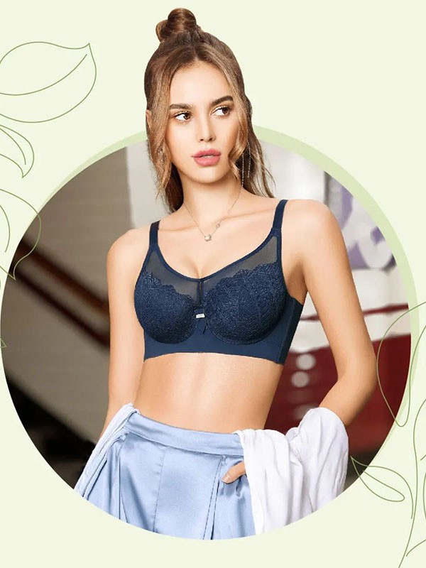 摩登本色内衣2022春夏季藏蓝色时尚内衣