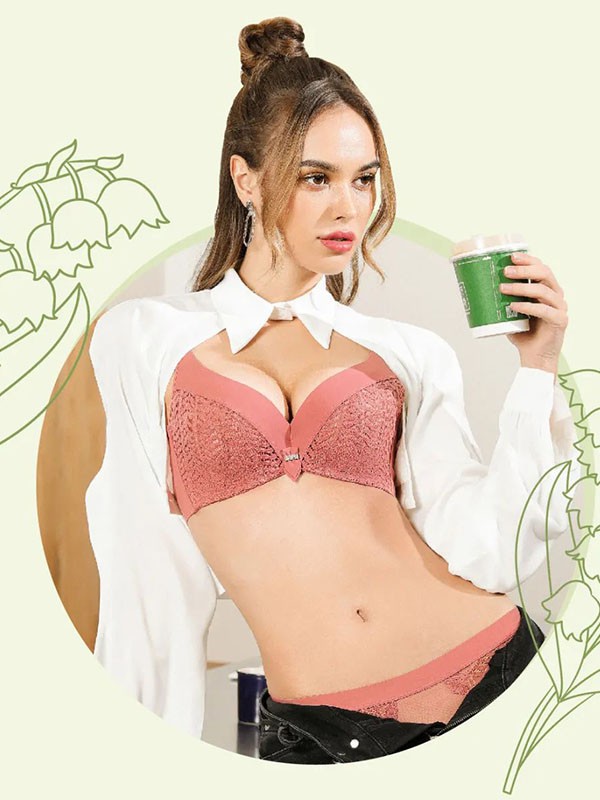摩登本色内衣2022春夏季粉色时尚内衣
