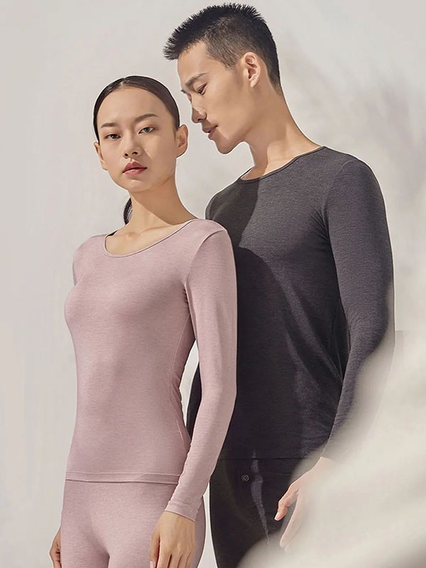 instantme2021秋冬季紫色保暖内衣