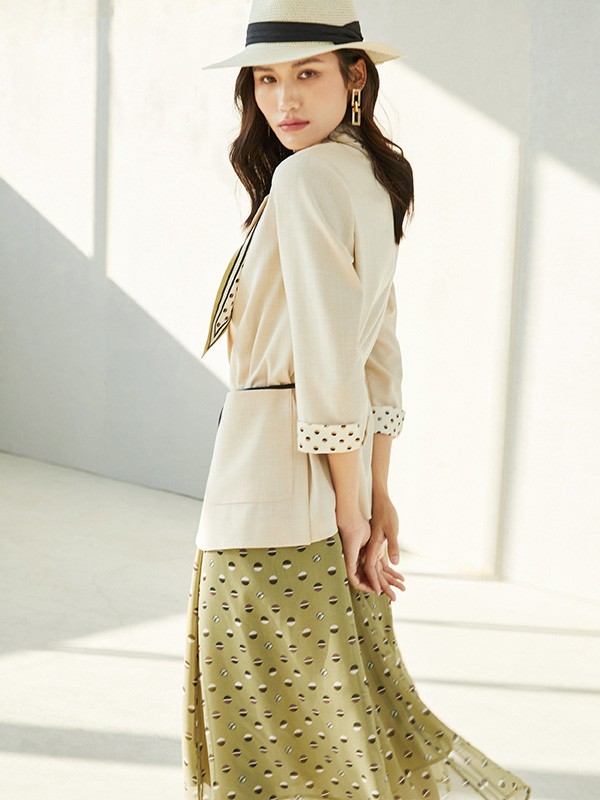 JIAFENSTYLISH2022春夏季白色纯色西装