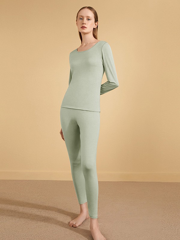 金三塔内衣2021秋冬季绿色保暖内衣