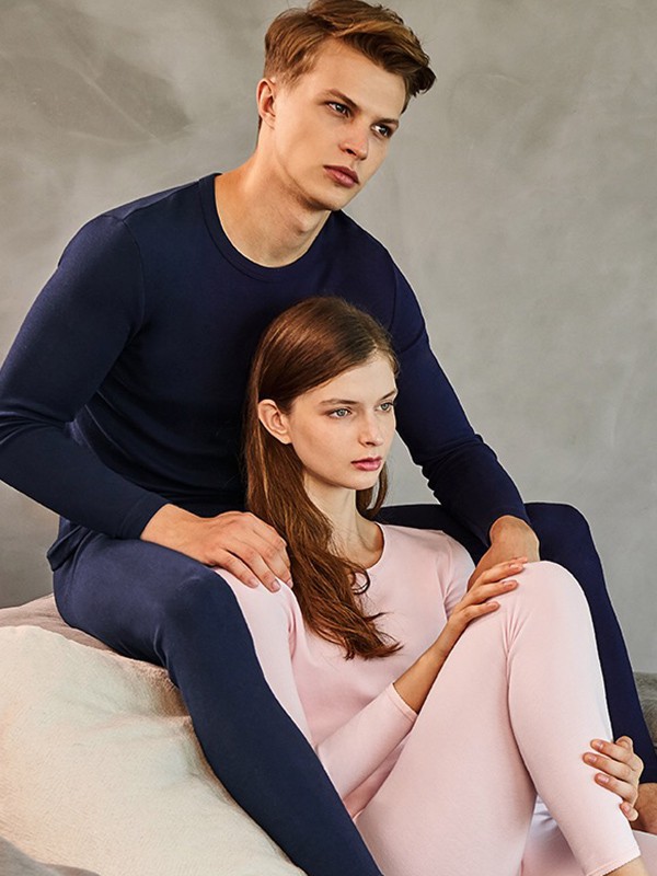 三枪内衣2021秋冬季藏蓝色保暖内衣