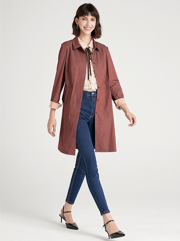 奢睿2022春夏季藏蓝色纯色长裤