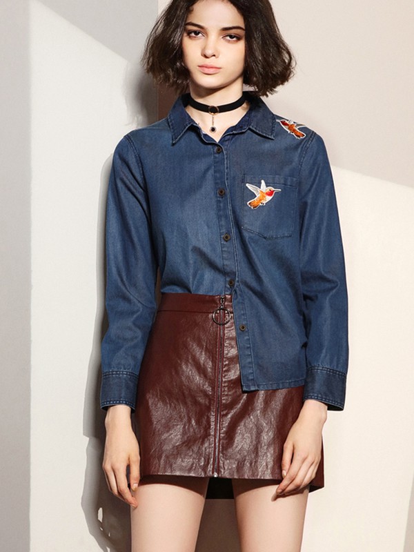 爱凡西女装2022春夏季藏蓝色印花长裙