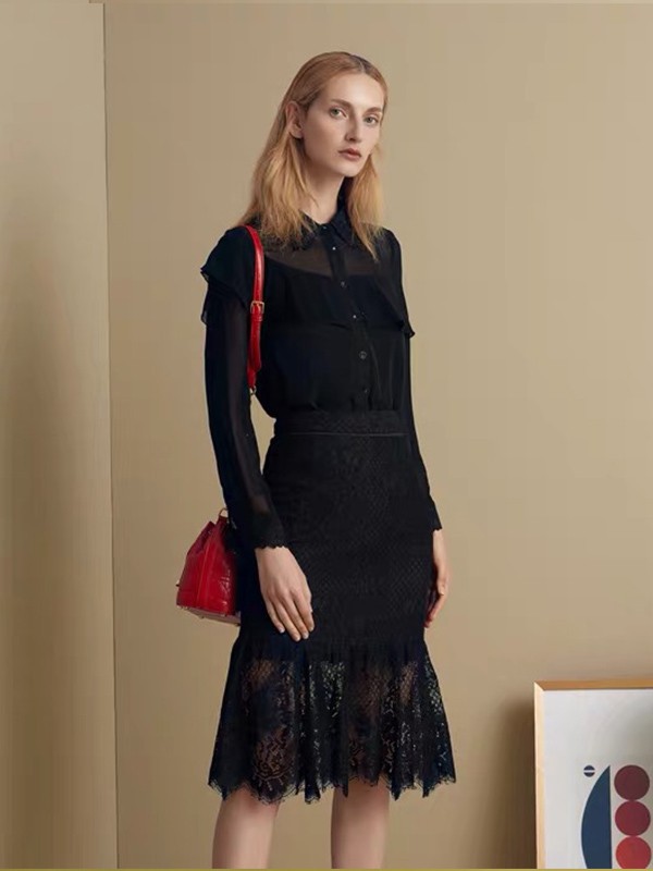 星期天女装2022春夏季黑色包臀裙