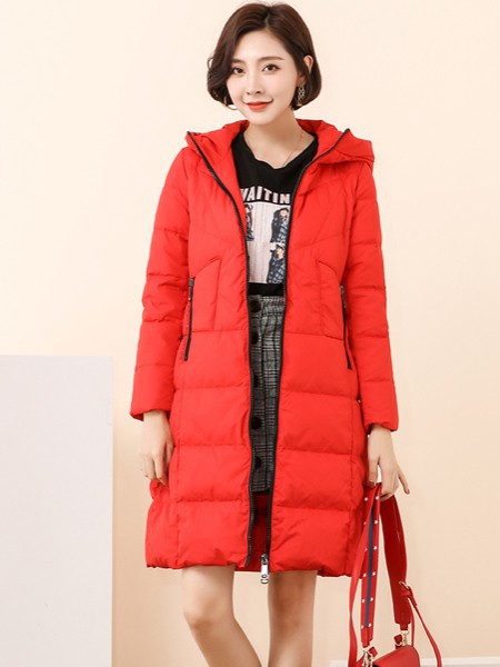 熙兰雅2021秋冬季红色棉服