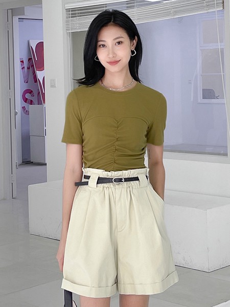 速品女装2022春夏季绿色T恤