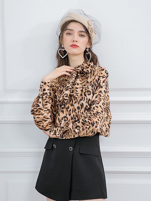 珈姿莱尔2021秋冬季黄色雪纺衫