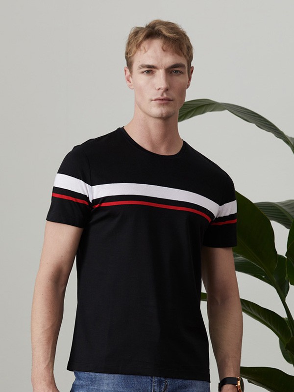 名鼠男装2022春夏季黑色T恤