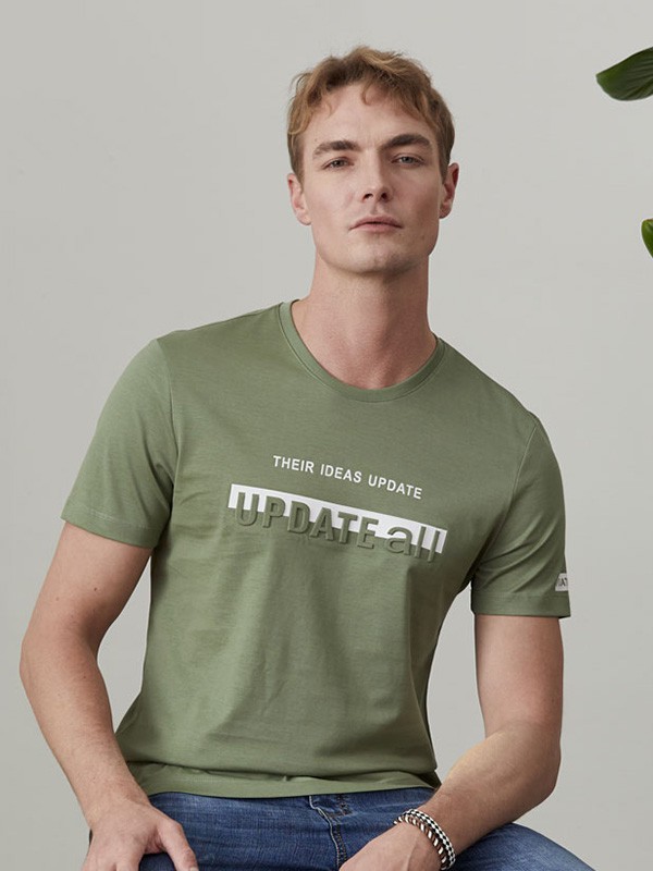 名鼠男装2022春夏季绿色polo衫