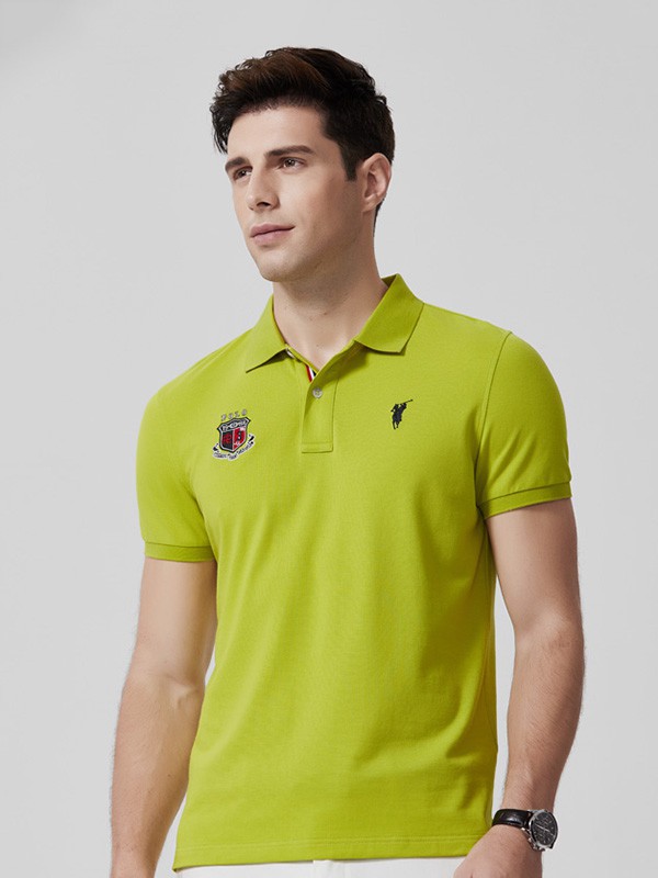 名鼠男装2022春夏季绿色polo衫