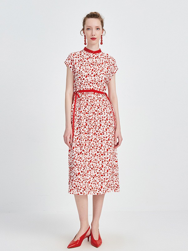 J.COCO女装2022春夏季白色连衣裙