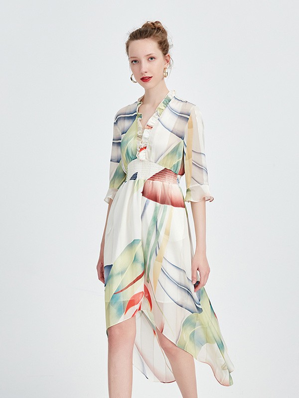 J.COCO女装2022春夏季白色连衣裙