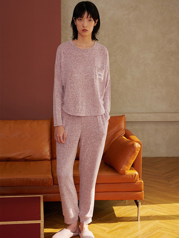 遐内衣2021秋冬季粉色家居服