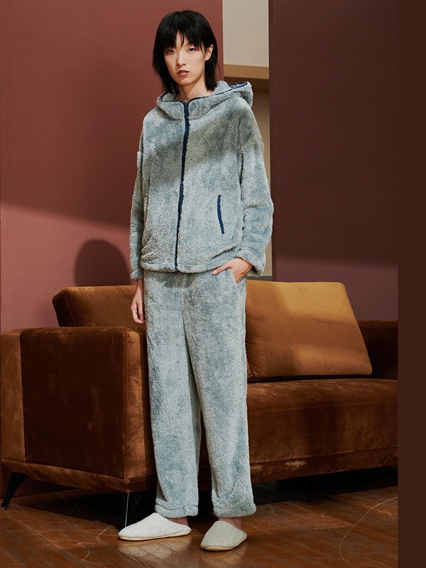 遐内衣2021秋冬季蓝色家居服