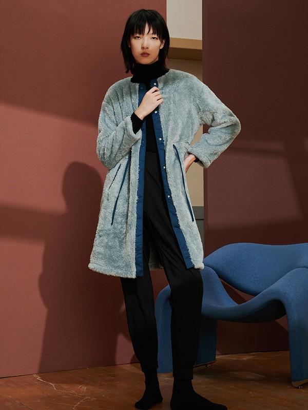 遐内衣2021秋冬季蓝色家居服