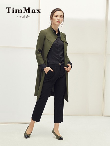 TIMMAX女装2022春夏季军绿色外套