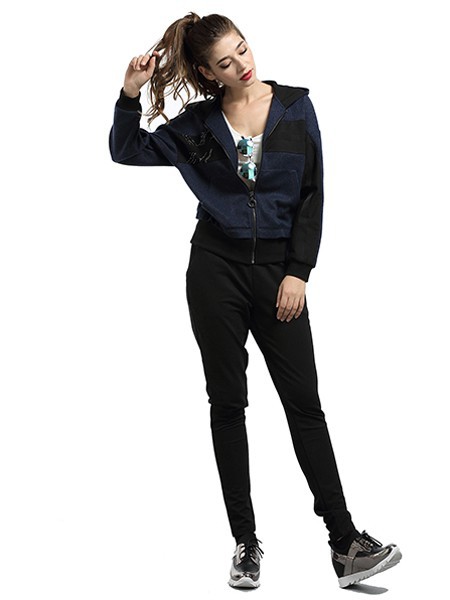 简姿女装2022春夏季黑色长裤