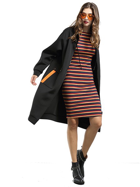 简姿女装2022春夏季红色连衣裙