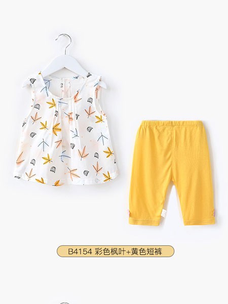 小贝壳童装2022春夏季白色背心
