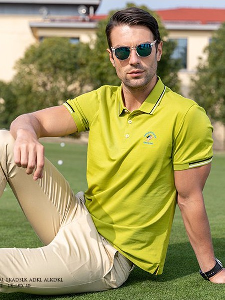 英国保罗2022春夏季绿色polo衫