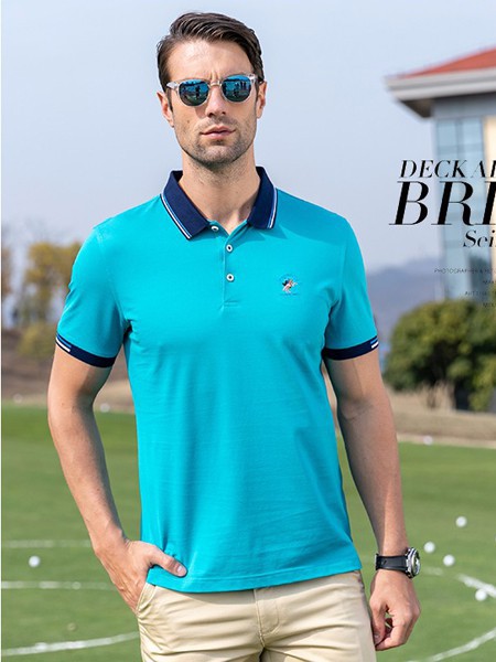 英国保罗2022春夏季绿色polo衫