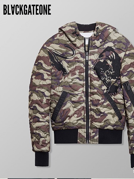 blackgateone男装2021秋冬季军绿色外套