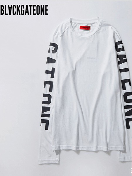 blackgateone男装2021秋冬季白色T恤