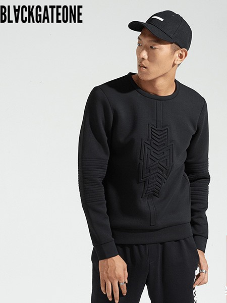 blackgateone男装2021秋冬季黑色T恤