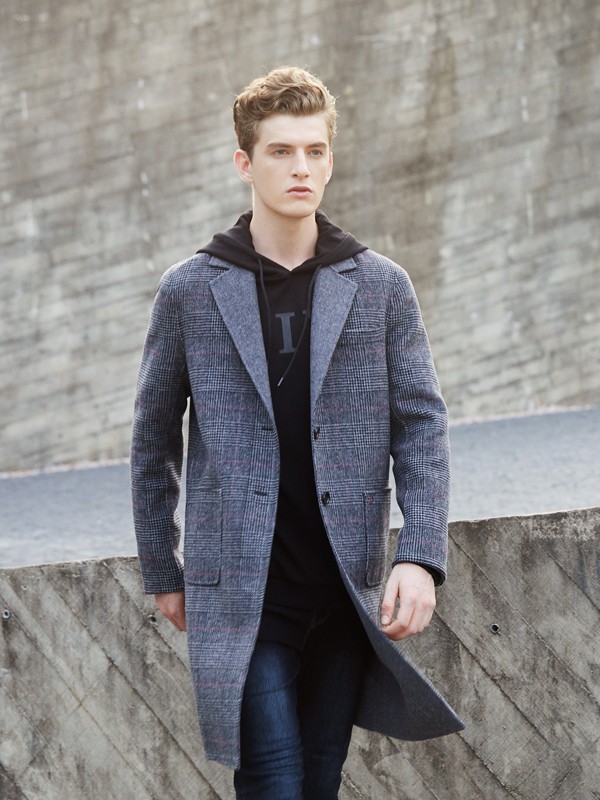 埃沃定制2021秋冬季灰色大衣