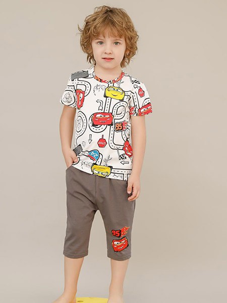 大布豆童装2022春夏季白色T恤