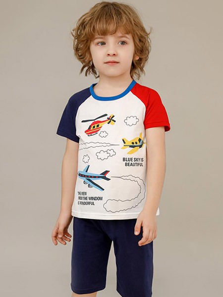 大布豆童装2022春夏季拼色T恤