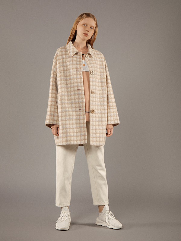 柯妮丝麗女装2021秋冬季米色长裤