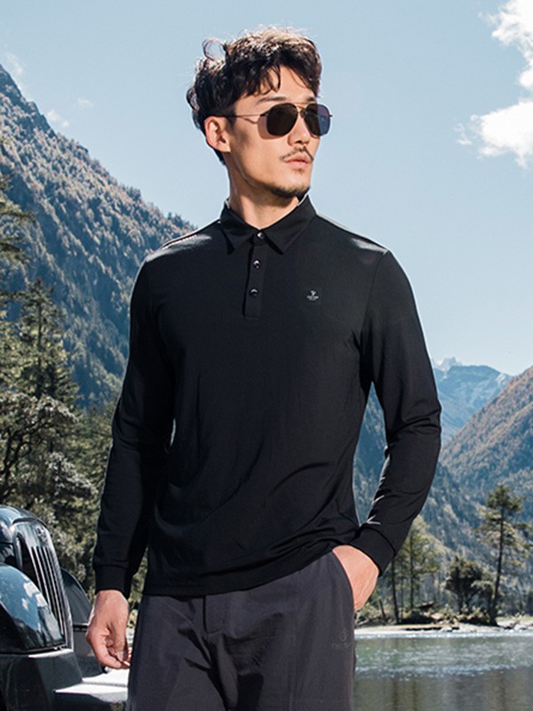 探拓运动装2022黑色polo衫