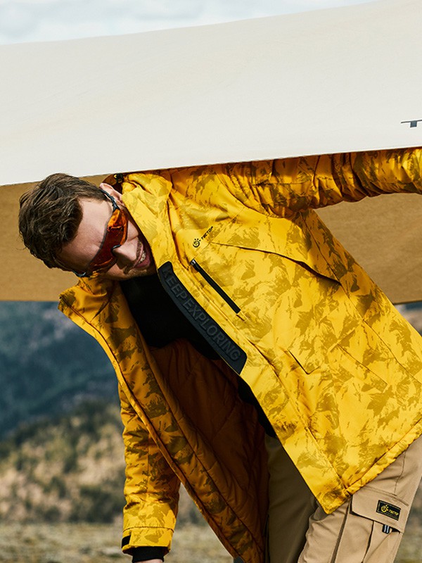 探拓运动装2022黄色冲锋衣