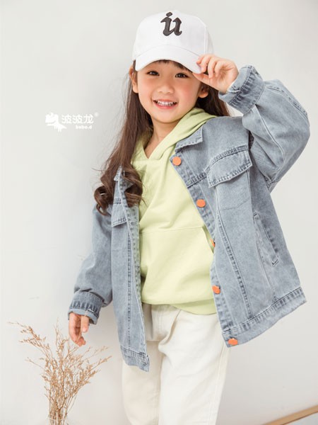 波波龙童装2021秋冬季蓝色外套