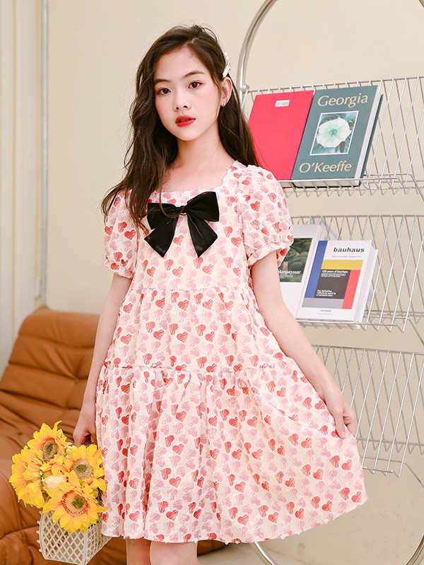 1232022春夏季粉色连衣裙