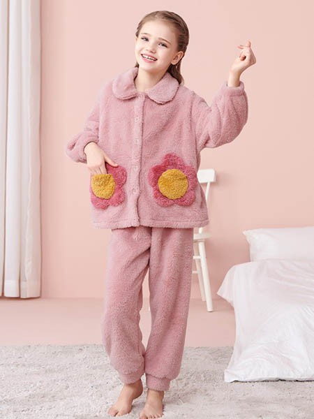 久岁伴内衣2021秋冬季粉色家居服