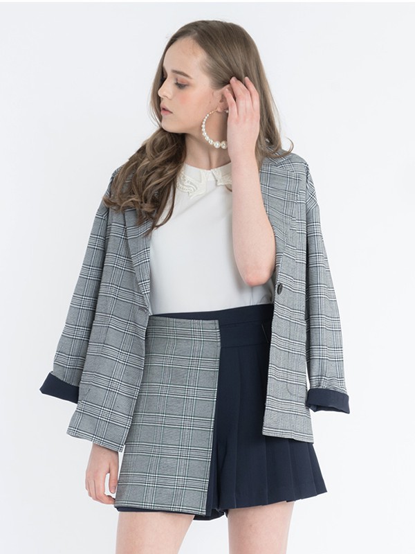 黄油面包女装2022春夏季灰色外套