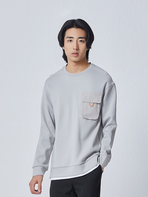 阿尔蓝拓男装2022春夏季灰色T恤