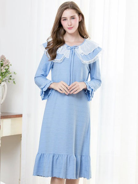 古格2022春夏季蓝色家居服