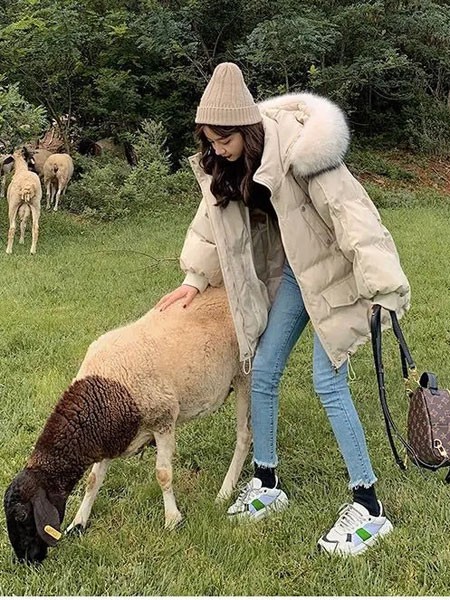 卡莎布兰卡2021秋冬季米色棉服